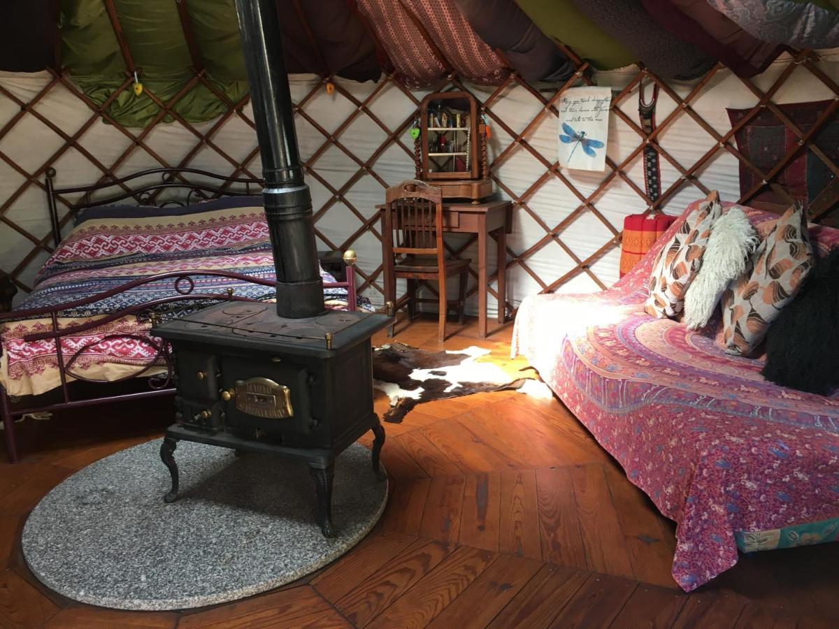 Star Gazing Luxury Yurt With River Views, Off Grid Eco Living Vale do Barco Luaran gambar
